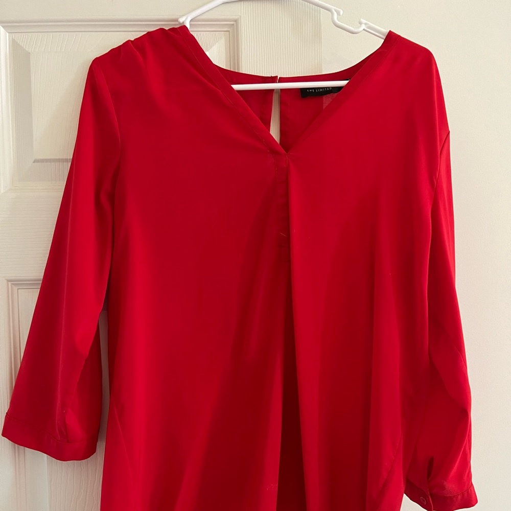 Red Blouse, Gold Clasp back